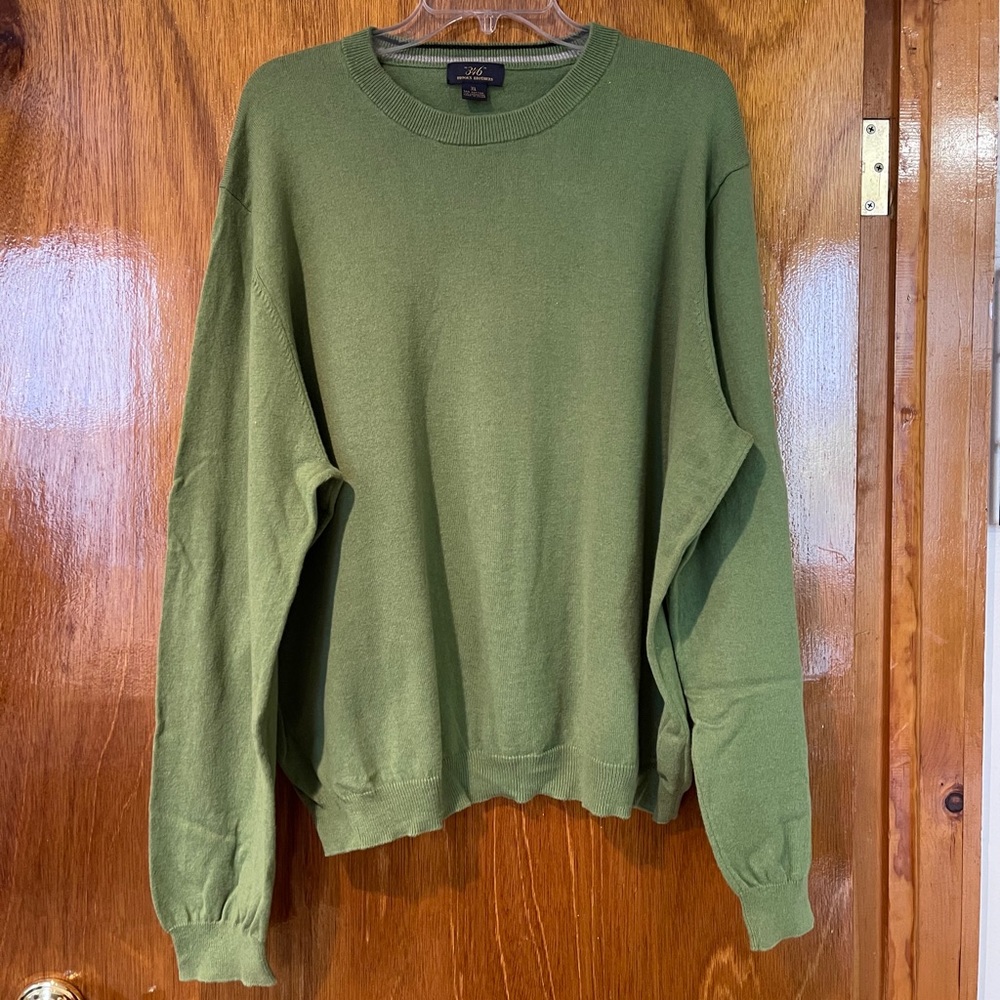 Brooks Brothers Green Crew Neck Sweater